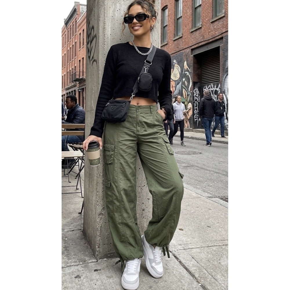 Refuge Cargo Joggers Pants Sz XL Olive Green Pockets Utility Streetwear Army